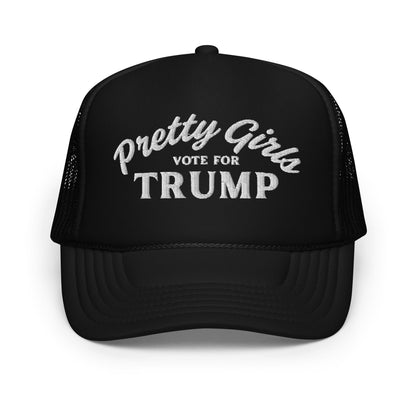 Pretty Girls Vote for Trump - Trucker Hat - Black