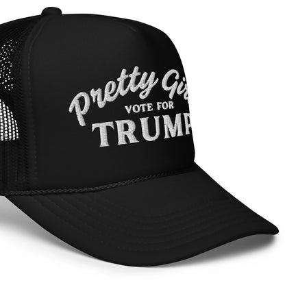 Pretty Girls Vote for Trump - Trucker Hat - Black