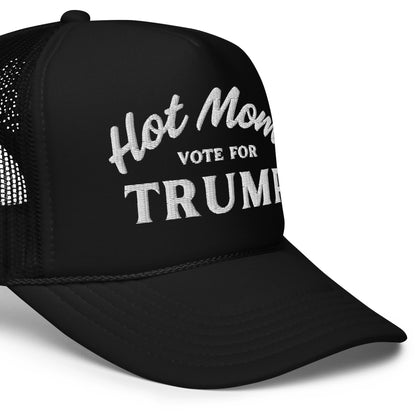 Hot Moms Vote For Trump - Trucker Hat - Black