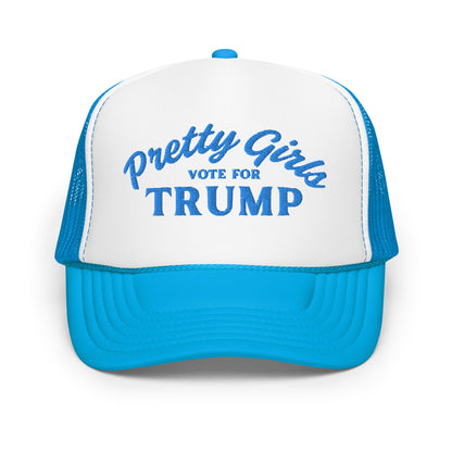 Pretty Girls Vote for Trump - Trucker Hat - Electric Blue