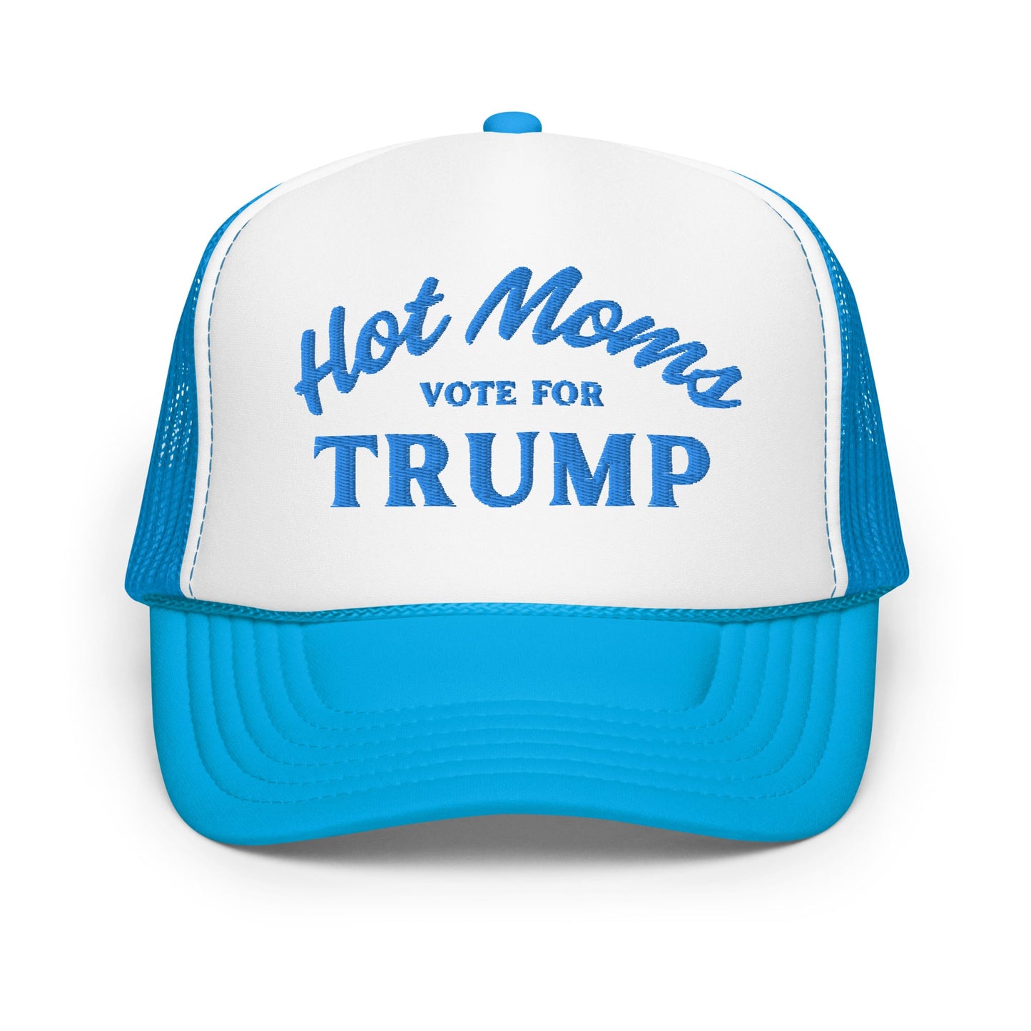 Hot Moms Vote For Trump - Trucker Hat - Electric Blue