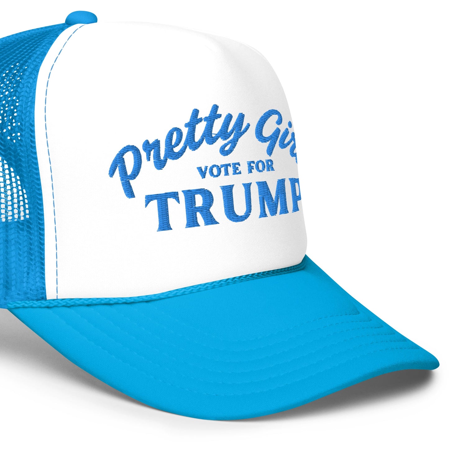 Pretty Girls Vote for Trump - Trucker Hat - Electric Blue