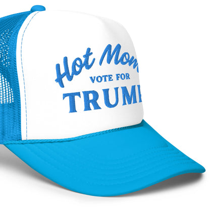 Hot Moms Vote For Trump - Trucker Hat - Electric Blue