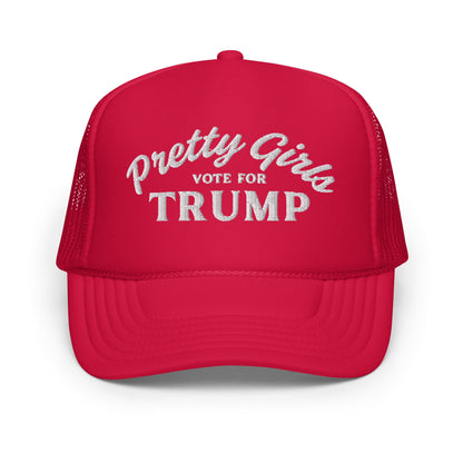 Pretty Girls Vote for Trump - Trucker Hat - Red