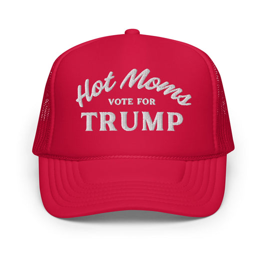 Hot Moms Vote For Trump - Trucker Hat - Red